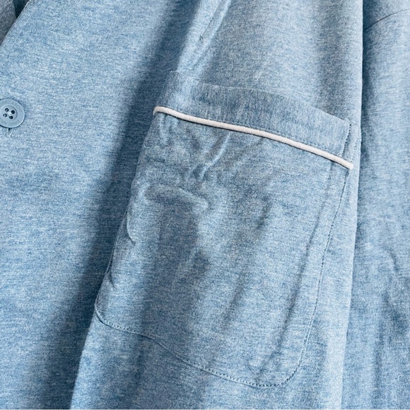 NWT David Archy Men's Long Sleeve Cotton Button-Down Pajamas Set/Navy Blue XL - Picture 3 of 10